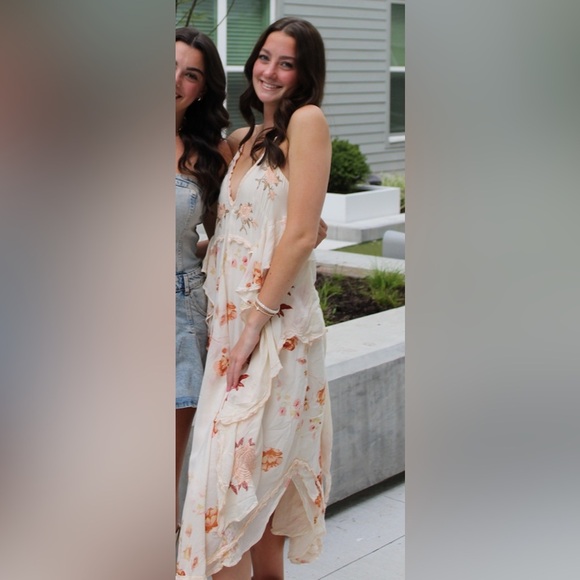 FREE PEOPLE Audrey Embroidered Maxi Dress in Ivory XS - Picture 4 of 16